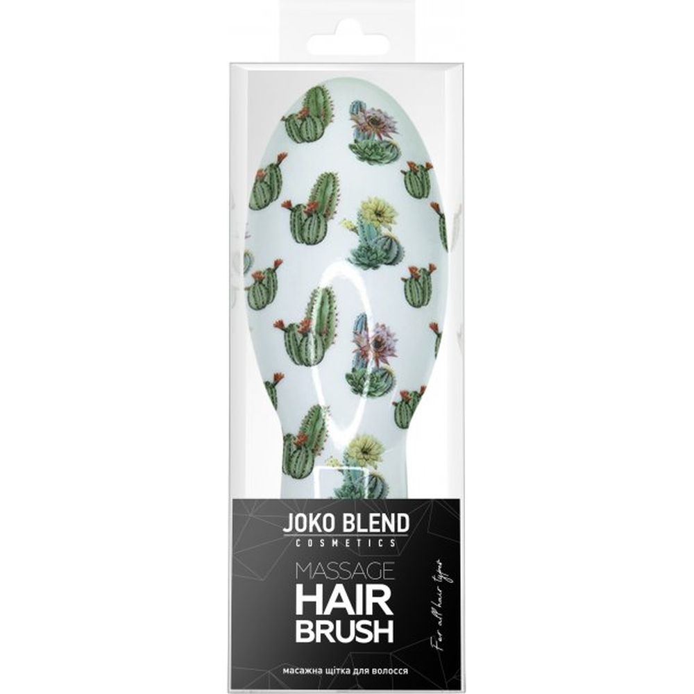 Масажна щітка для волосся Joko Blend Mexican Cactus Hair Brush, бірюзовий з кактусами - фото 3