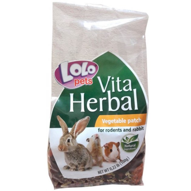 Повсякденний корм для гризунів Lolopets Vita Herbal Овочева грядка, 100 г (LO-74101) - фото 1