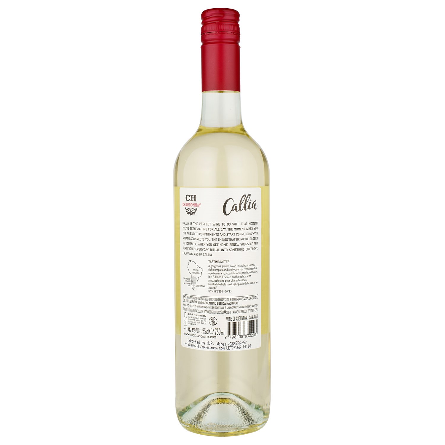 Вино Callia Chardonnay, белое, сухое, 13%, 0,75 л (90298) - фото 2