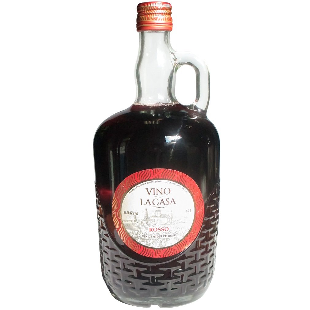 Вино Alianta vin Vino La Casa Rosso, красное, полусладкое, 10-12%, 1 л - фото 1