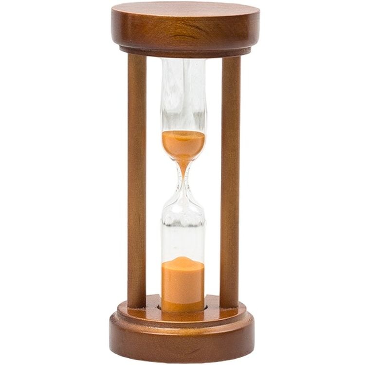 Песочные часы настольные Стеклоприбор 4-22, 10 минут, коричневые (300580) - фото 1