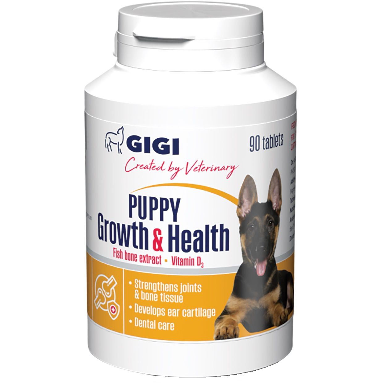 Витаминно-минеральный комплекс Gigi Puppy Growth & Health для укрепления костной и хрящевой ткани у щенков 1 таблетка на 5 кг №90 (GIG20514) - фото 1