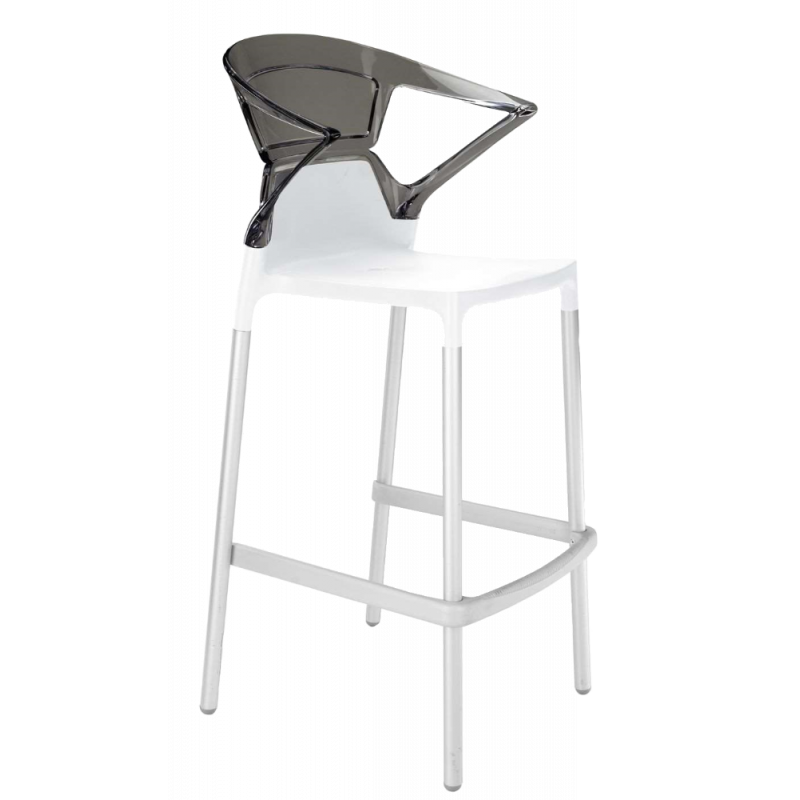 Барное кресло Papatya Ego-K, серый с белым (2210309396010) - фото 1