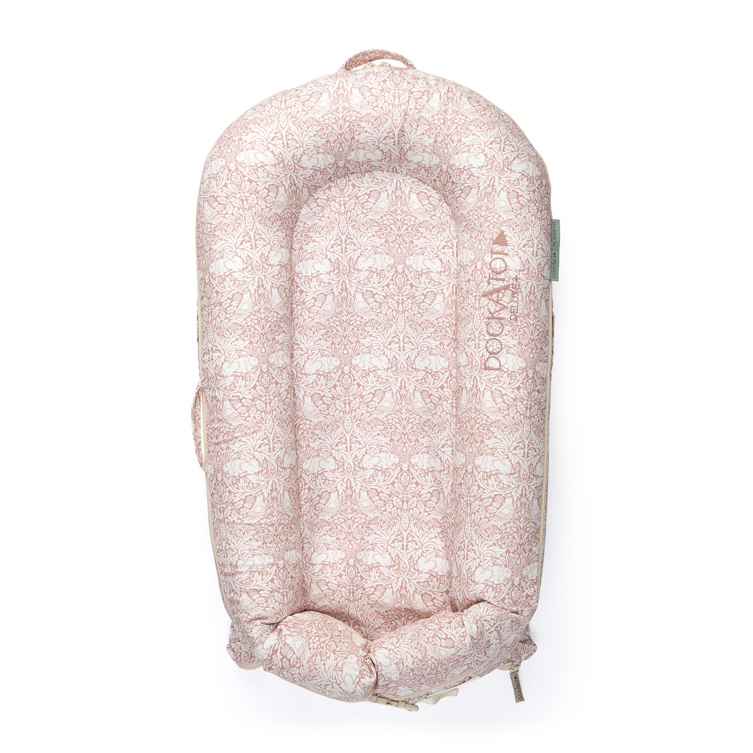 Матрац-кокон DockATot Deluxe+ Breer Rabbit, 85х46 см, білий з рожевим (EU10361) - фото 1