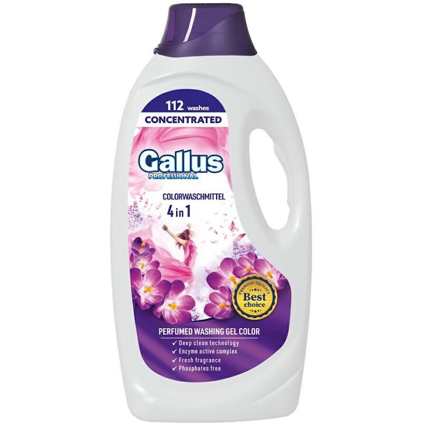 Гель для стирки Gallus Professional Concentrated 4в1 Color 4.05 л 112 стирок - фото 1