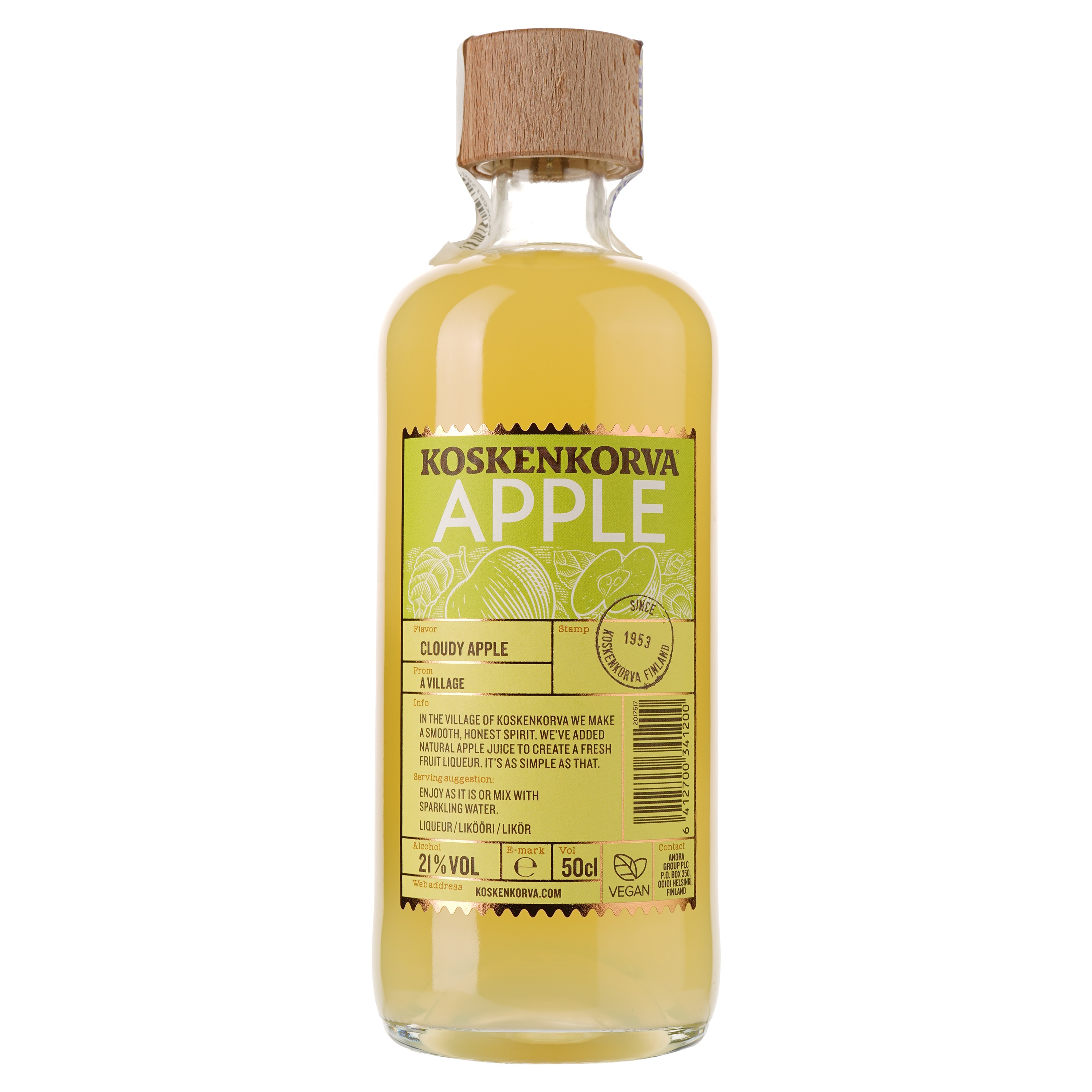 Ликер Koskenkorva Apple, 21%, 0,5 л - фото 1