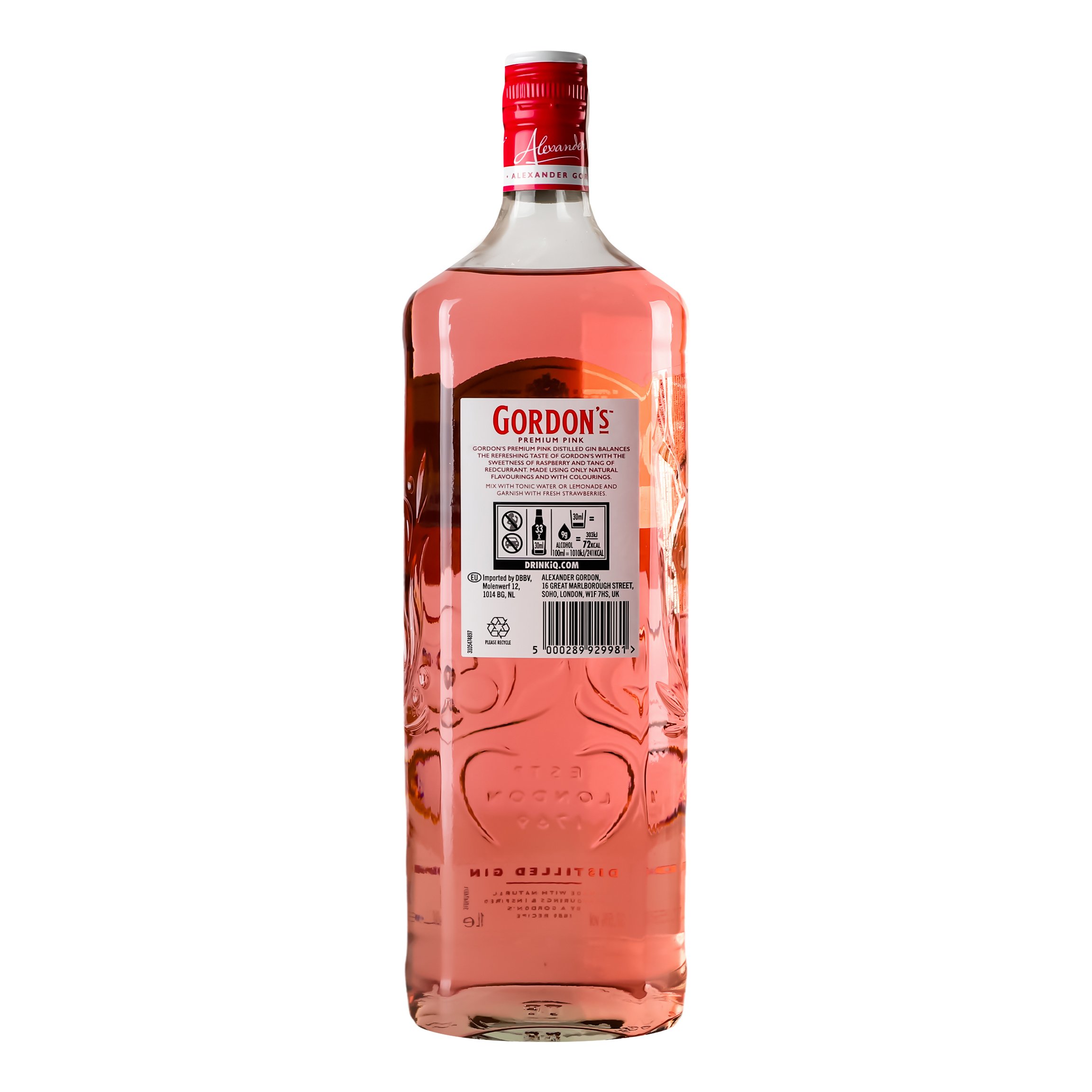 Джин Gordon's Premium Pink, 37,5%, 1 л - фото 4