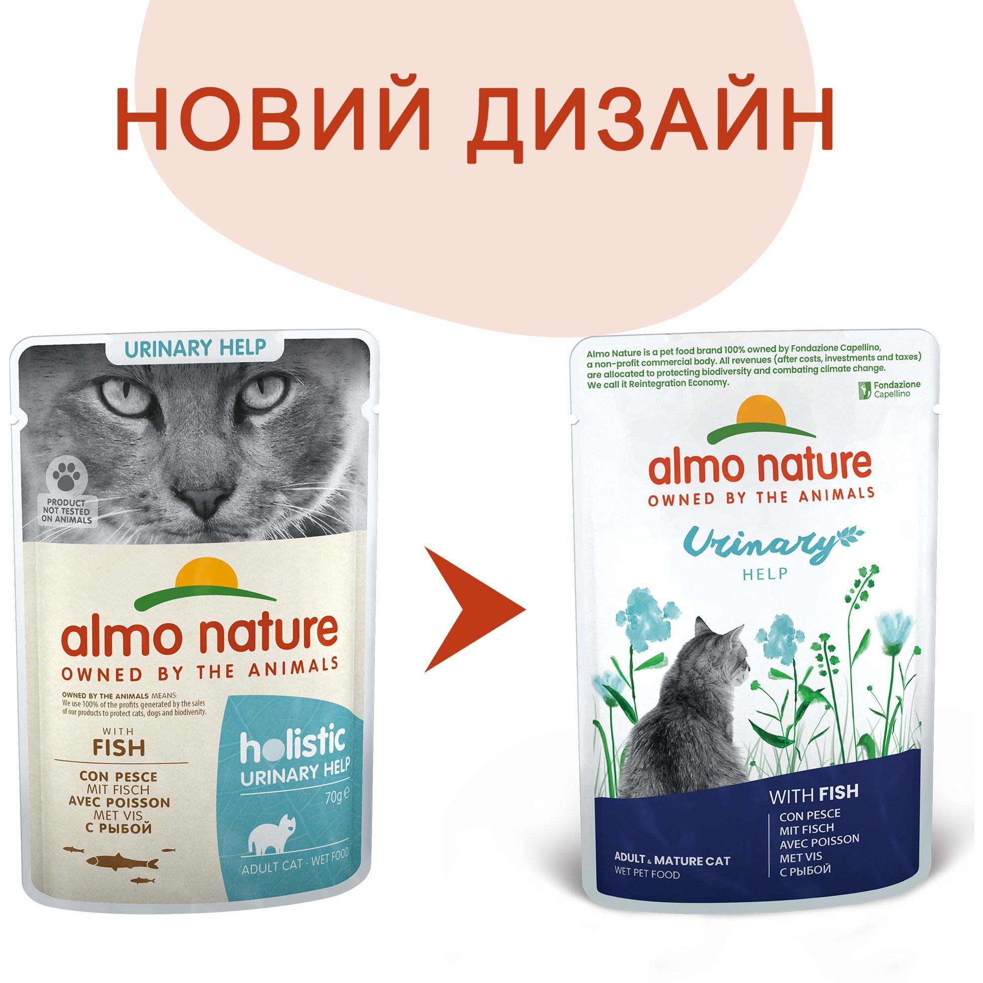 Влажный корм для кошек Almo Nature Holistic Functional Cat с профилактикой мочекаменной болезни с рыбой 70 г (5296) - фото 3