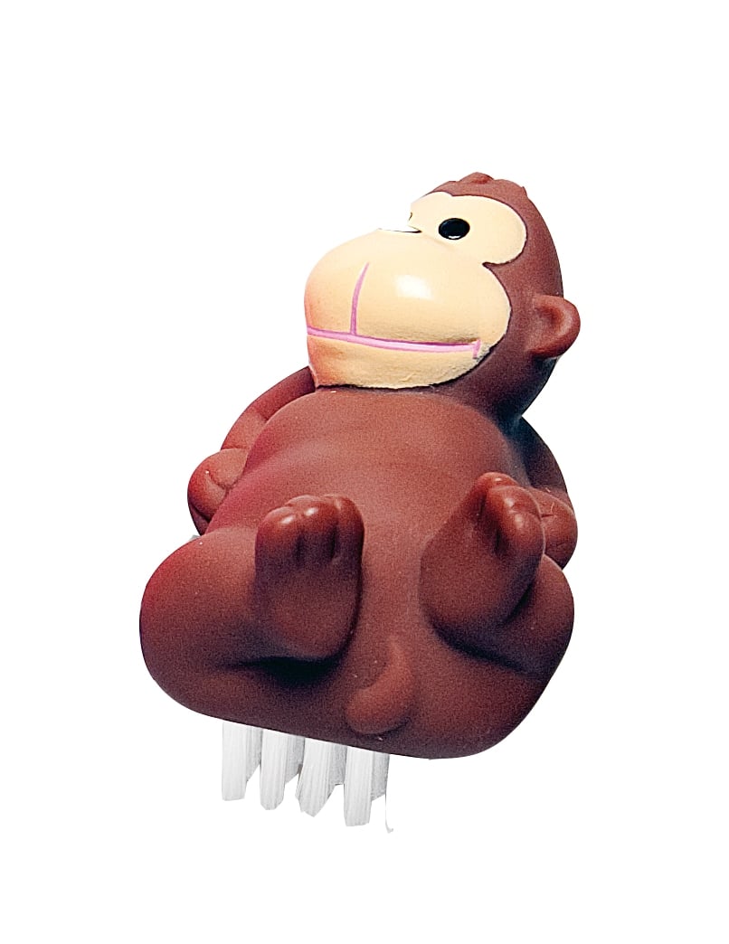 Щіточка для нігтів дитяча Titania Мавпочка, 4 см, коричневий (7064 обезьянка) - фото 1