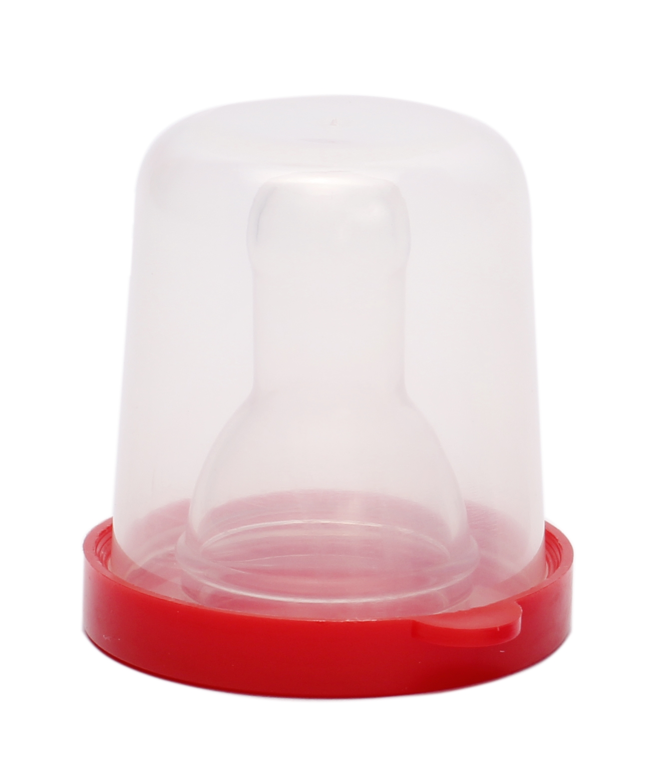 Соска силіконова Курносики, кругла, в контейнері, розмір L, від 6 міс., червоний (7030 L) - фото 1