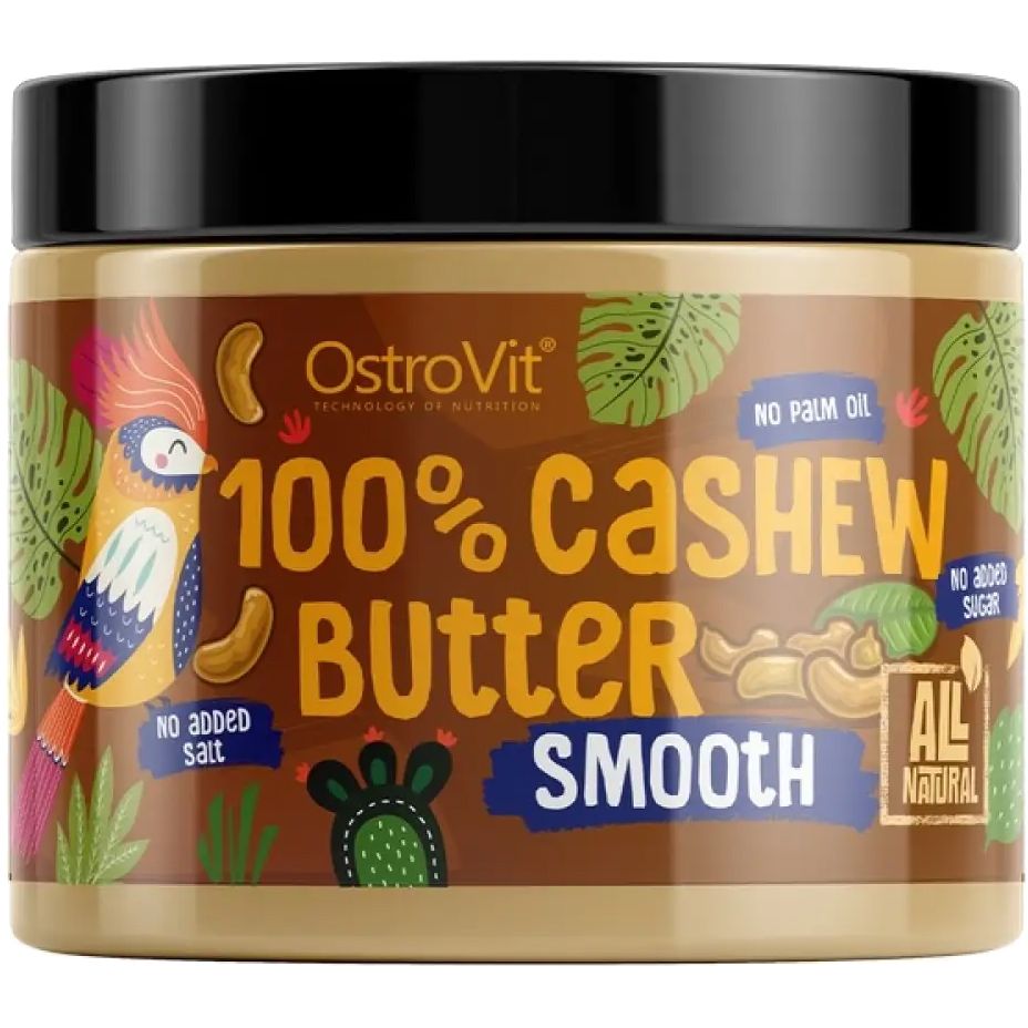 Олія з горіхів кеш'ю OstroVit 100% Cashew Butter NutVit crunchy 500 г - фото 1