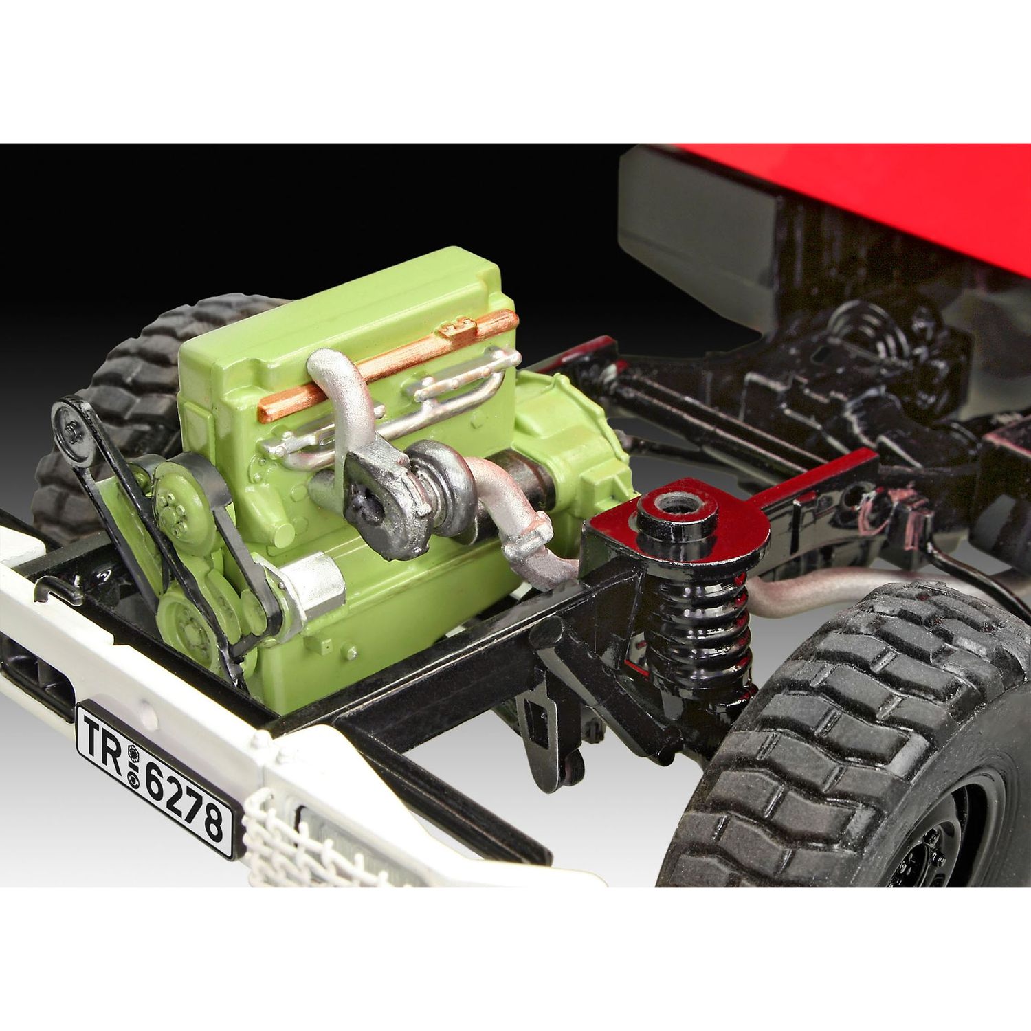 Збірна модель Revell Пожежна машина Mercedes-Benz Unimog U1300L TLF 8/18 рівень 5, масштаб 1:24, 210 деталей (RVL-07512) - фото 9