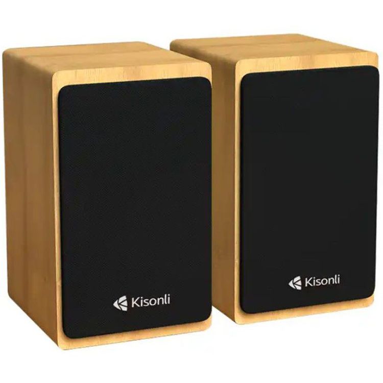 Компьютерные колонки Kisonli X23 Bluetooth USB Wooden - фото 1