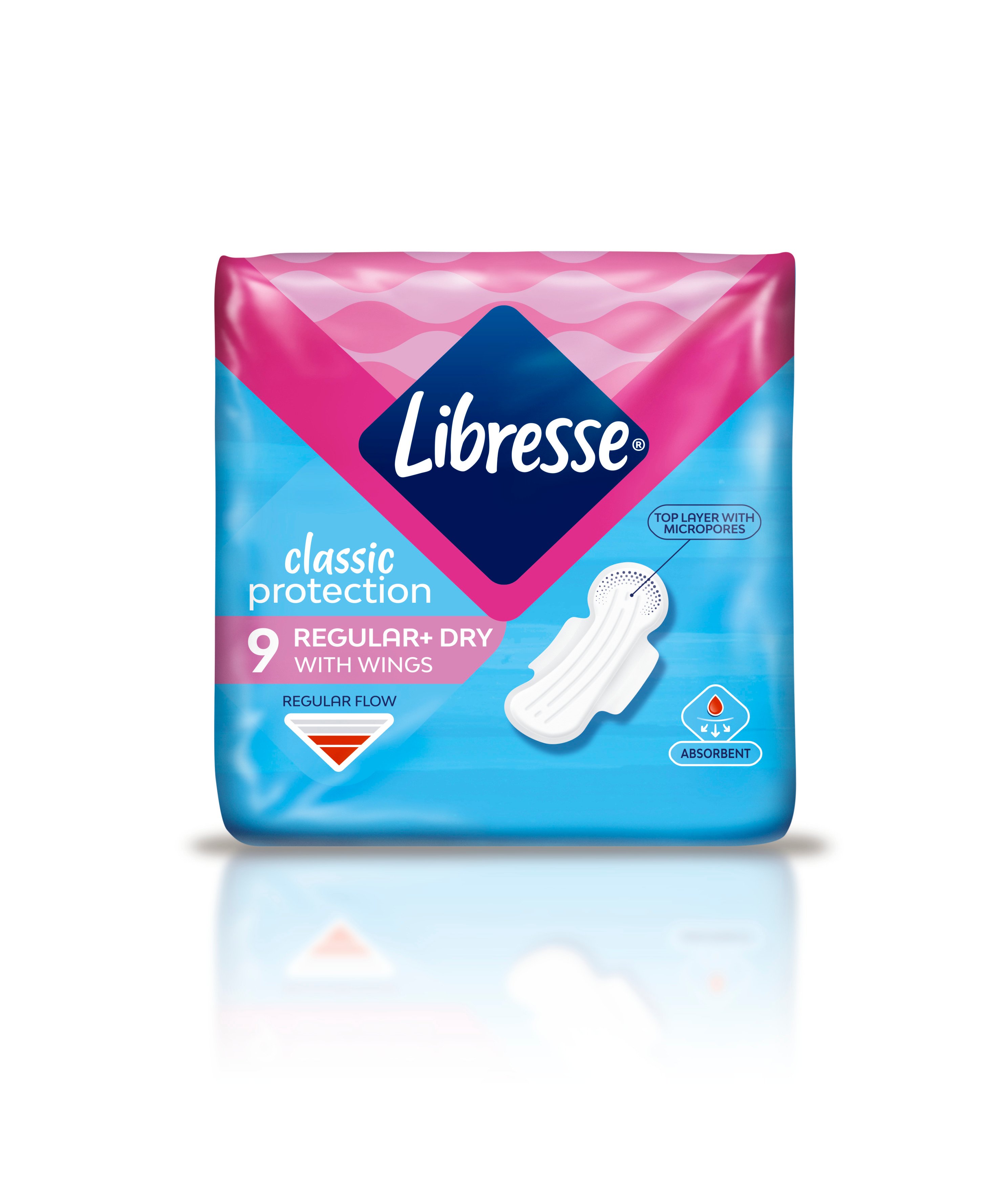 Гігієнічні прокладки Libresse Classic protection regular dry, 9 шт. - фото 1