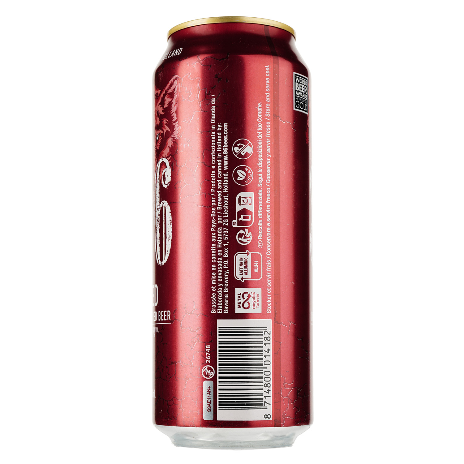 Пиво Bavaria 8.6, красное, фильтрованное, 7,9%, ж/б, 0,5 л - фото 2