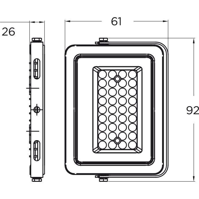 Прожектор Eurolamp LED з радіатором чорний (LED-FL-10(B)) - фото 3