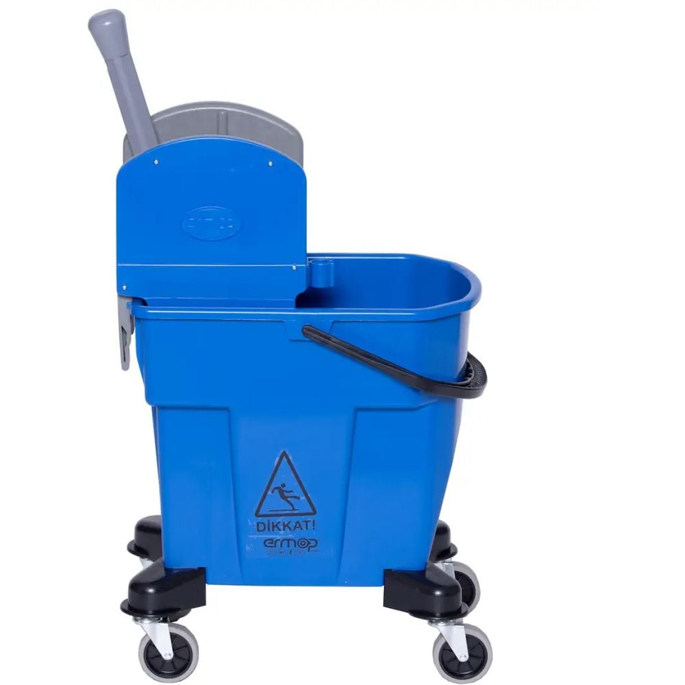 Тележка для уборки Ermop Professional на 1 ведро с отжимом голубая 20 л - фото 3