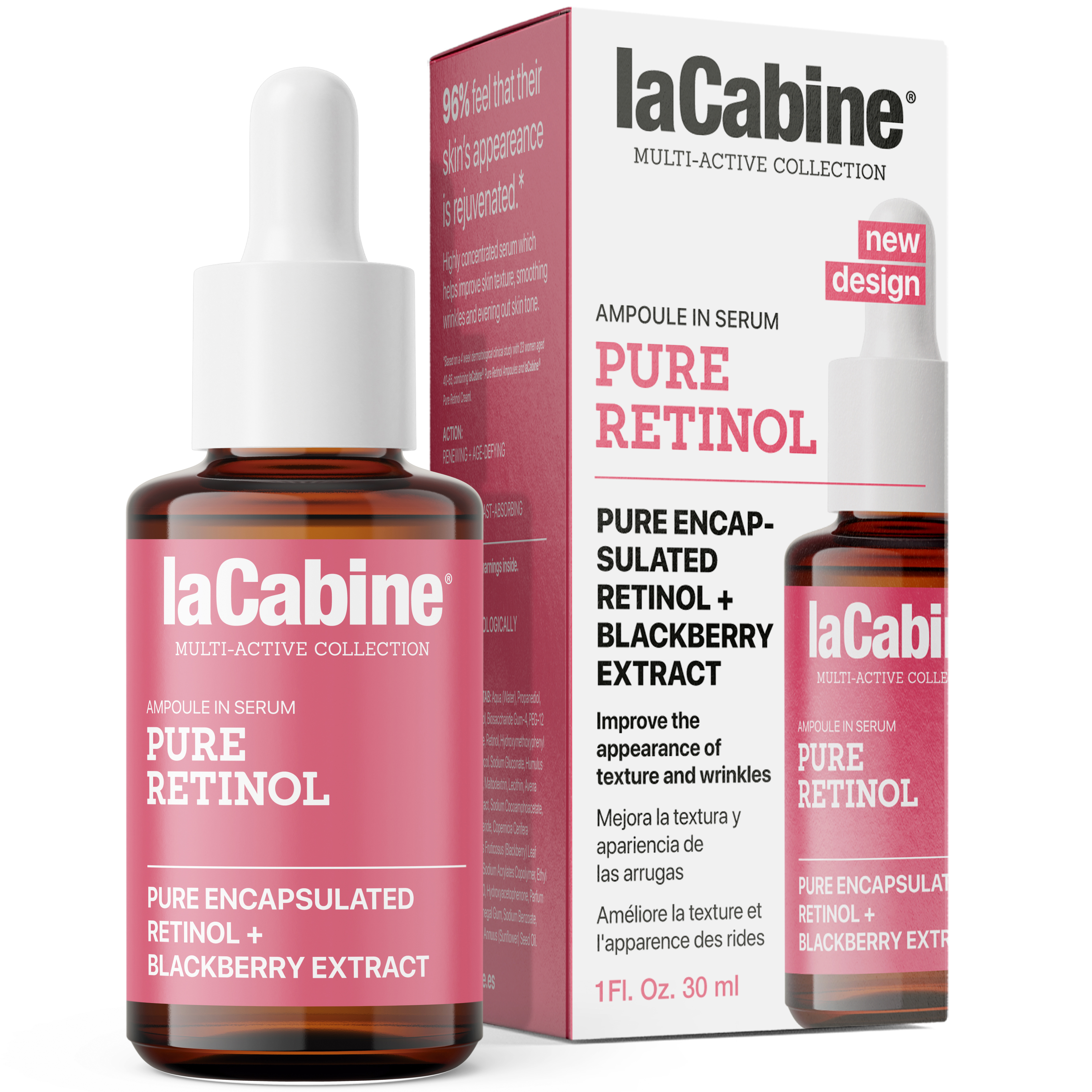 Высококонцентрированная сыворотка с ретинолом LaCabine Pure Retinol для улучшения текстуры кожи лица 30 мл - фото 1