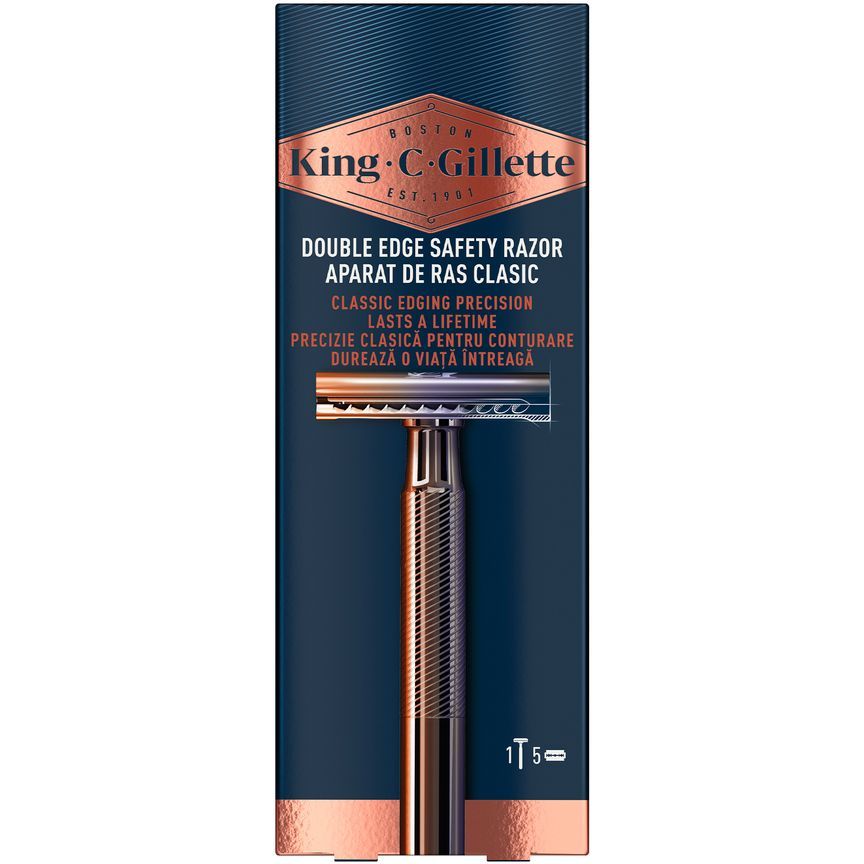 Станок для бритья мужской Gillette King C с 5 сменными лезвиями - фото 2