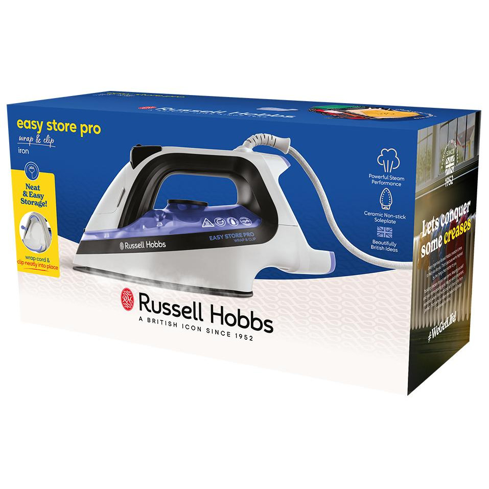 Утюг Russell Hobbs Easy Store Pro 26730-56 бело-синий - фото 8
