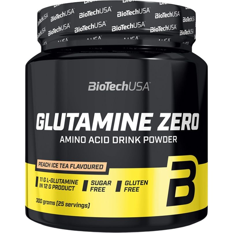 Амінокислота BioTech Glutamine Zero Персиковий чай 300 г - фото 1