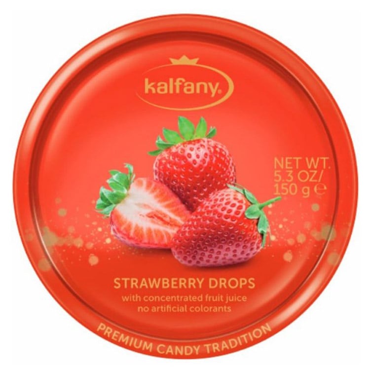 Льодяники Kalfany Strawberry Candies 150 г - фото 1