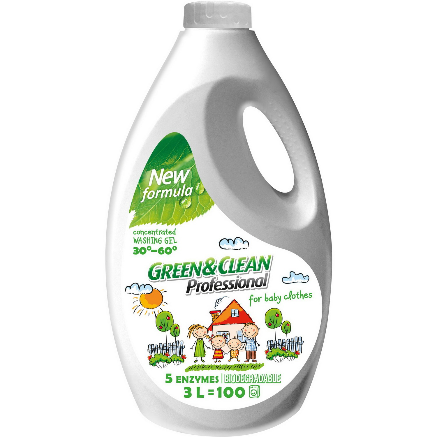 Гель для прання дитячого одягу Green & Clean Professional, 3 л - фото 1