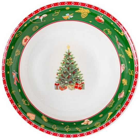 Салатник Lefard Christmas Delight, 16 см, білий із зеленим (985-149) - фото 2