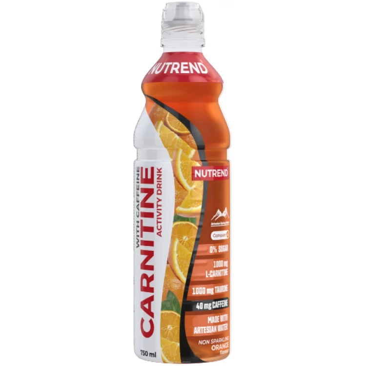 Напій з карнітином Nutrend Carnitin activity drink with caffeine апельсин 750 мл - фото 1