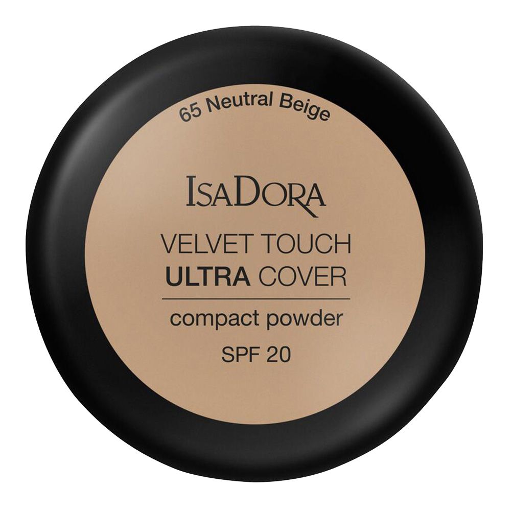 Компактная пудра для лица IsaDora Velvet Touch Ultra Cover SPF 20, тон 65 (Neutral Beige), вес 7,5 г (551394) - фото 1