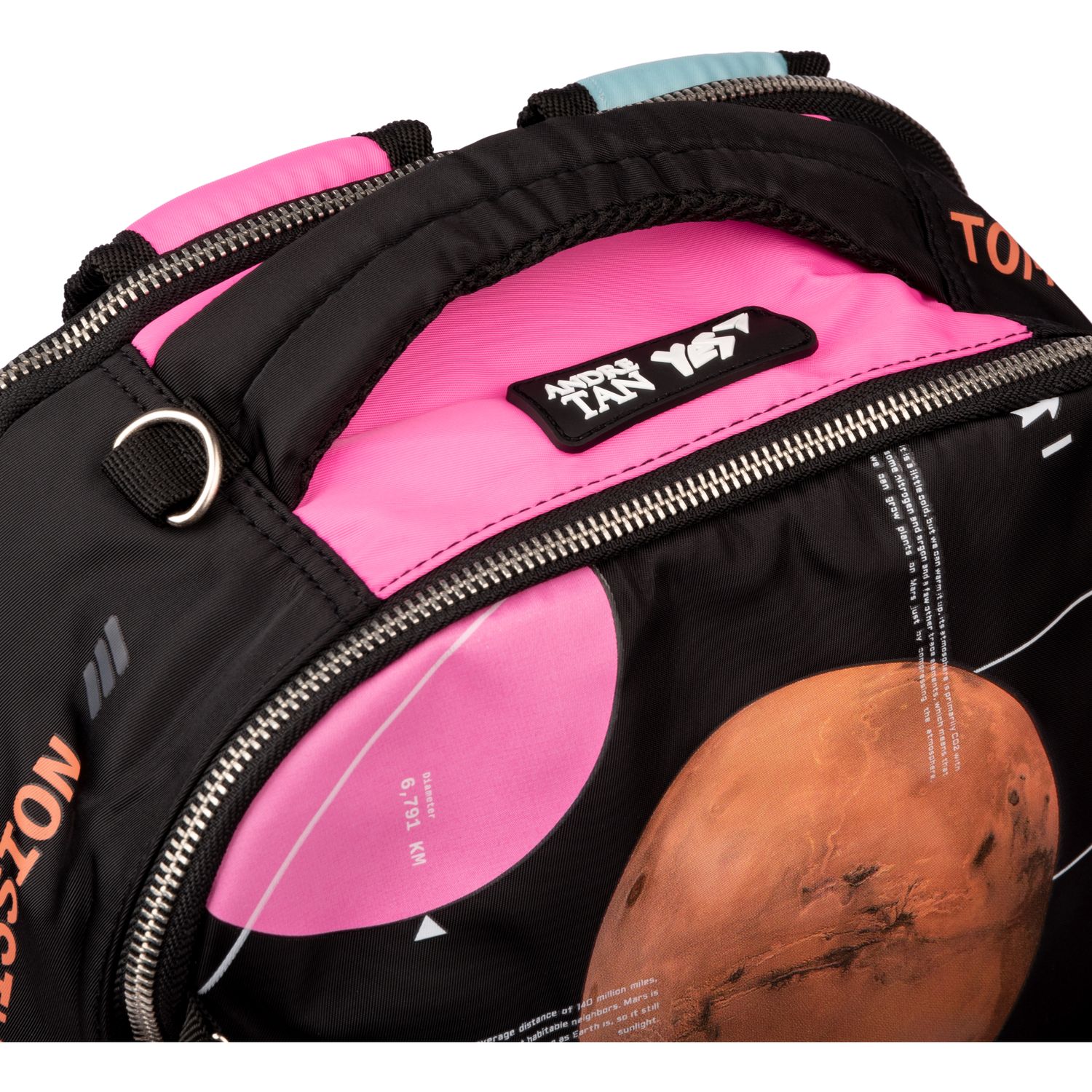Рюкзак Yes TS-93 Andre Tan Space Pink, чорний з рожевим (559036) - фото 8