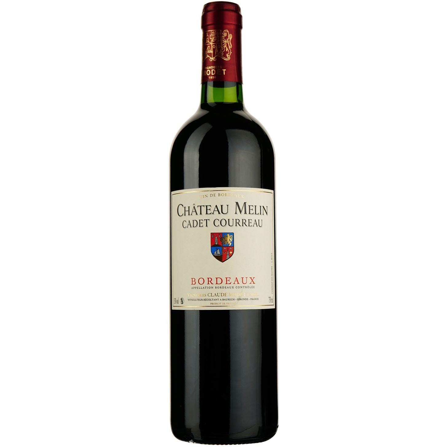 Вино Chаteau Melin Cadet Courreau AOP Bordeaux 2018, красное, сухое, 0,75 л - фото 1