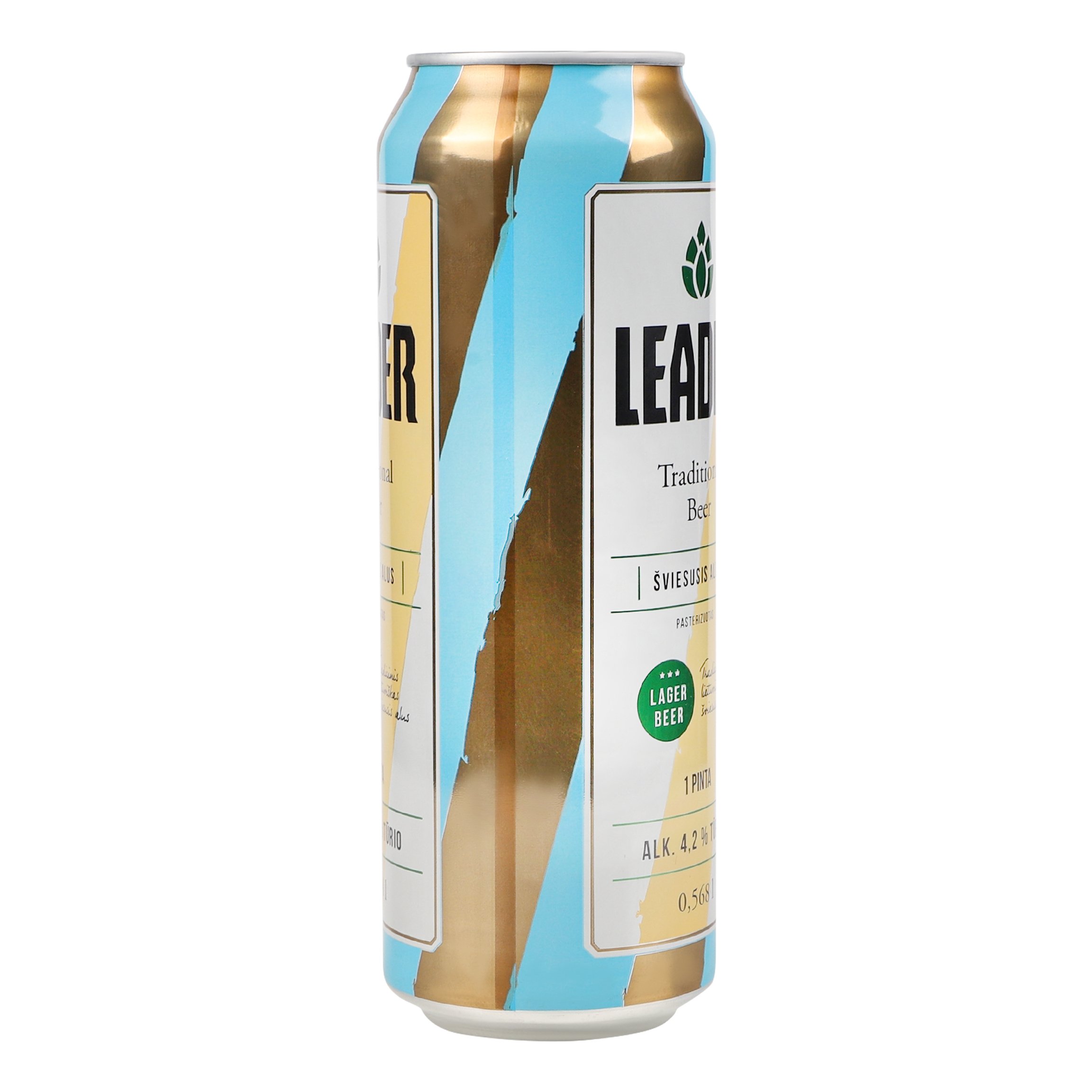 Пиво Leader, світле, 4,2%, з/б, 0,5 л (788329) - фото 4