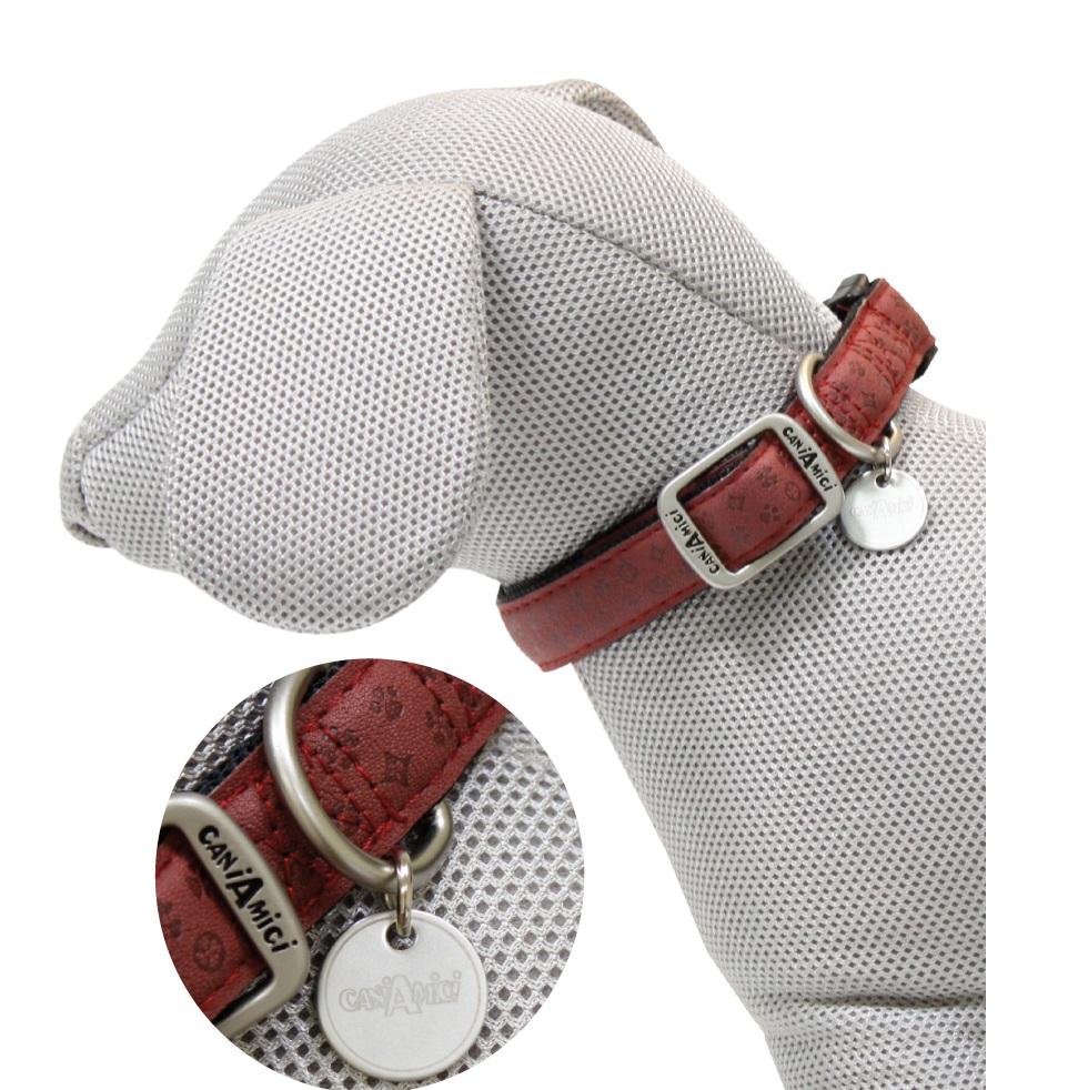 Нашийник для собак Croci Mylord, регульований, з тисненням, 48-70x2,5 см, бордовий (C5080948) - фото 1
