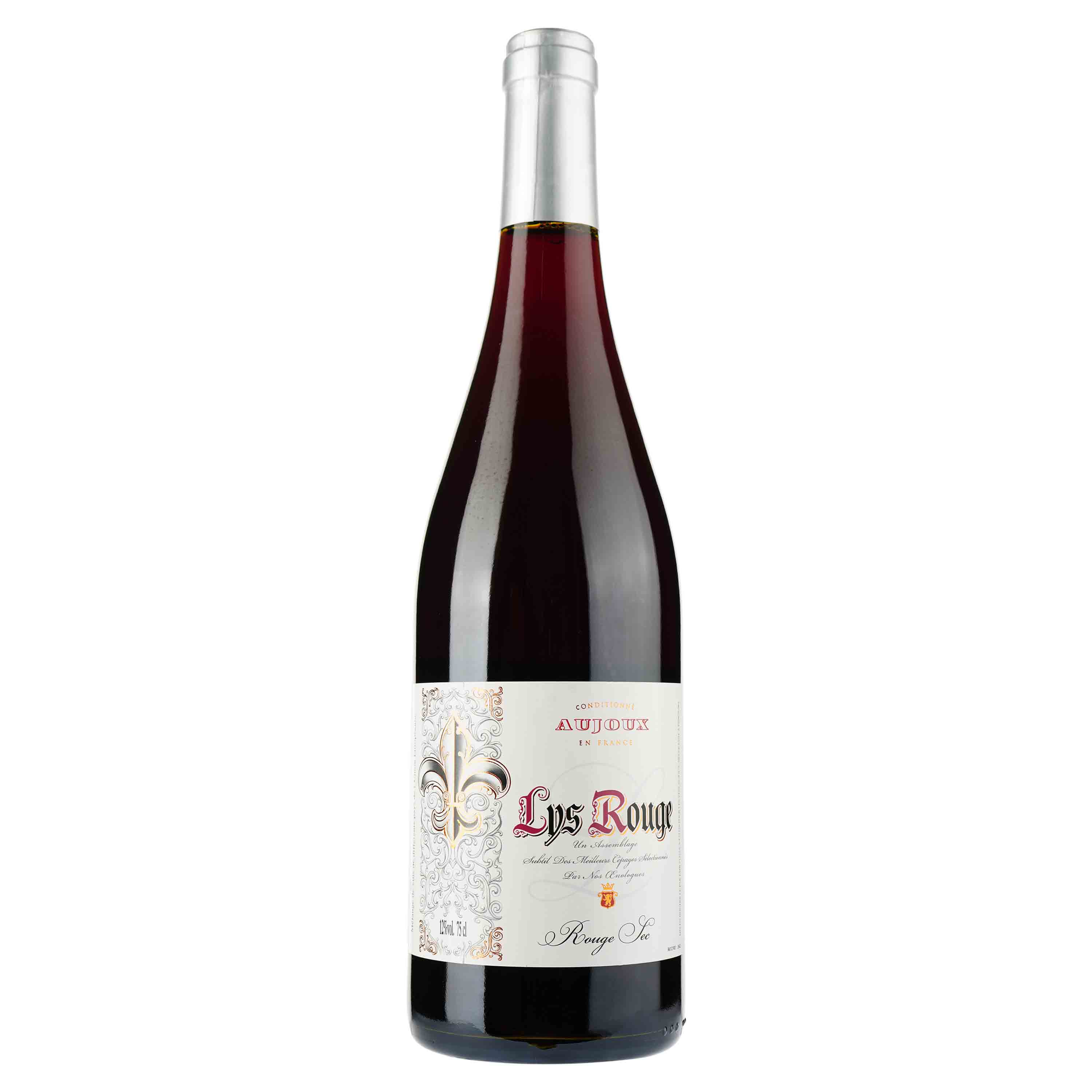 Вино Aujoux Lys Rouge, червоне, сухе, 12%, 0,75 л (665248) - фото 1