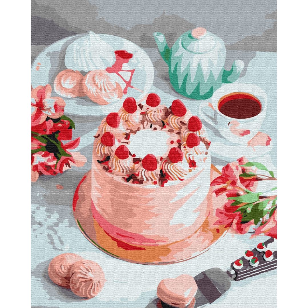 Картина по номерам Розовый десерт Brushme 40x50 см разноцветная 000277255 - фото 1
