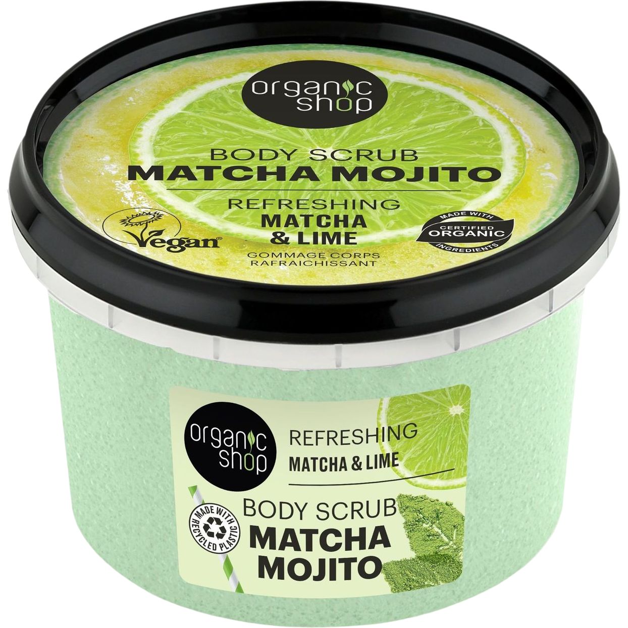 Скраб для тіла Organic Shop Matcha Mojito Матча та Лайм 250 мл - фото 1