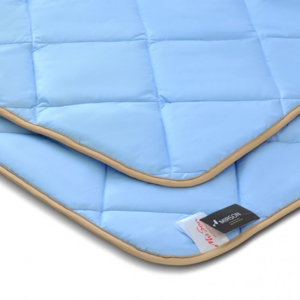 Одеяло шерстяное MirSon Valentino № 0336, летнее, 110x140 см, голубое - фото 3