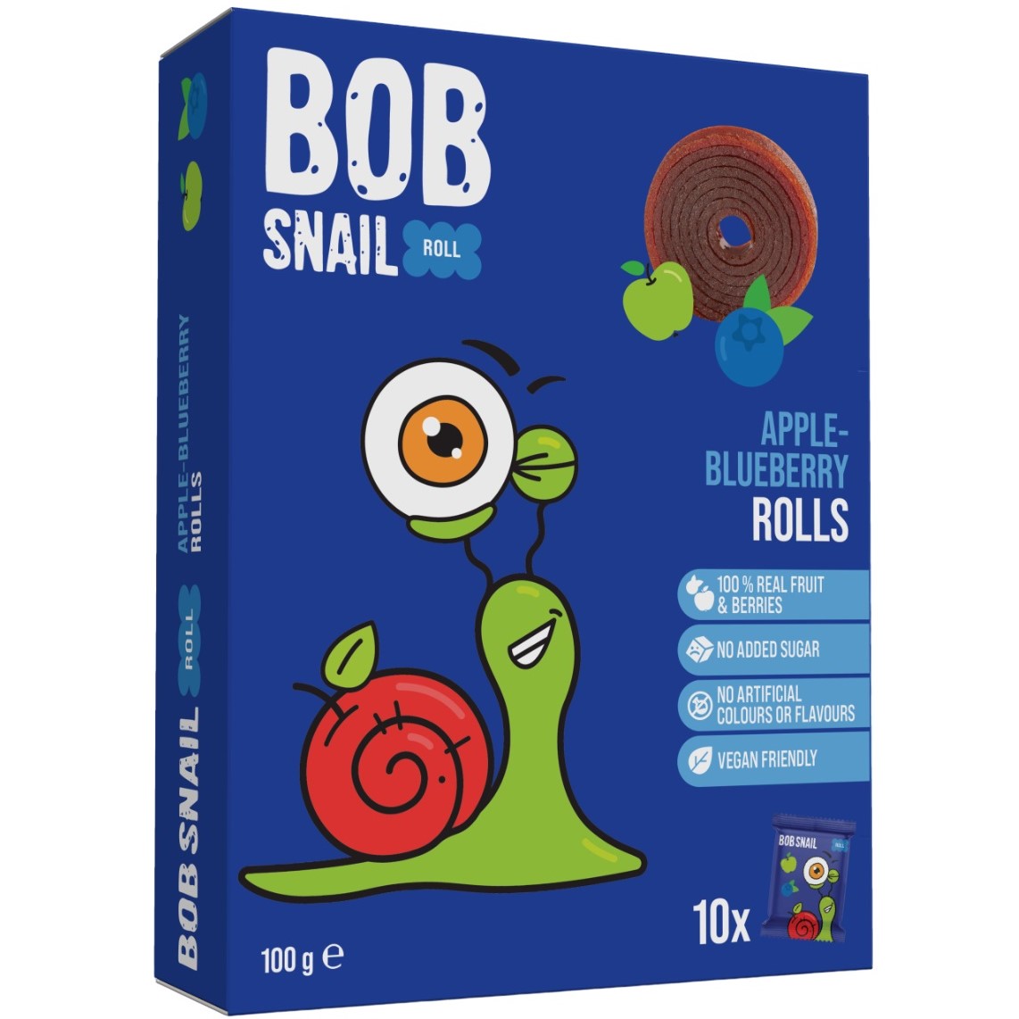 Фруктовые яблочно-черничные конфеты Bob Snail 100 г (10 шт. х 10 г) - фото 1