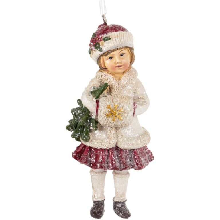 Фігурка декоративна на ялинку Lefard Дівчинка з муфтою, 10.5 см (192-206-3) - фото 1