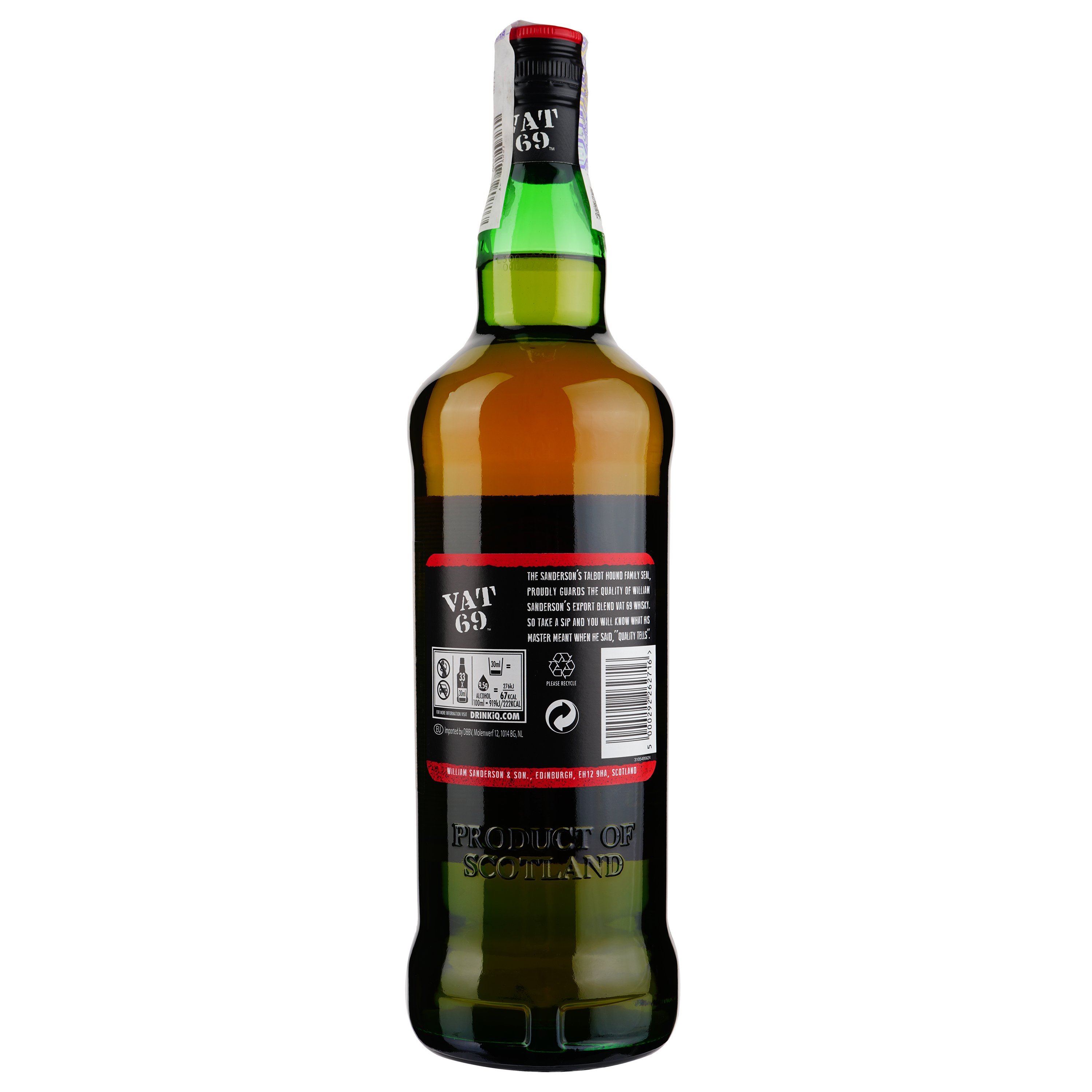 Виски Vat 69 Blended Scotch Whisky, 40%, 1 л - фото 2