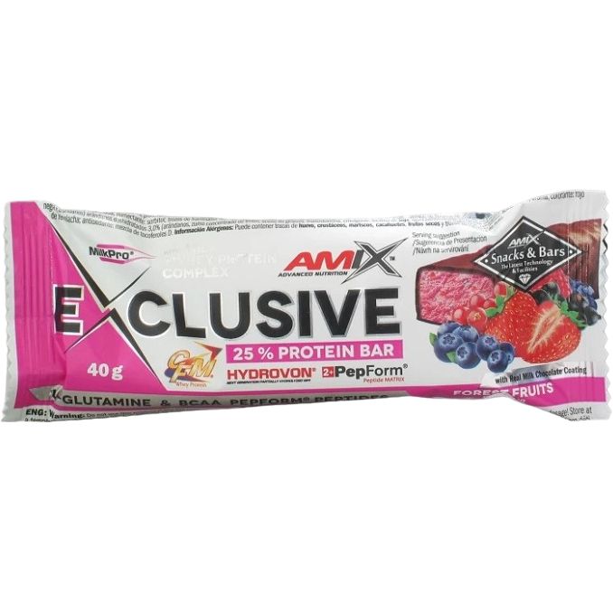 Батончик Amix Exclusive Protein Bar лісові фрукти 40 г - фото 1