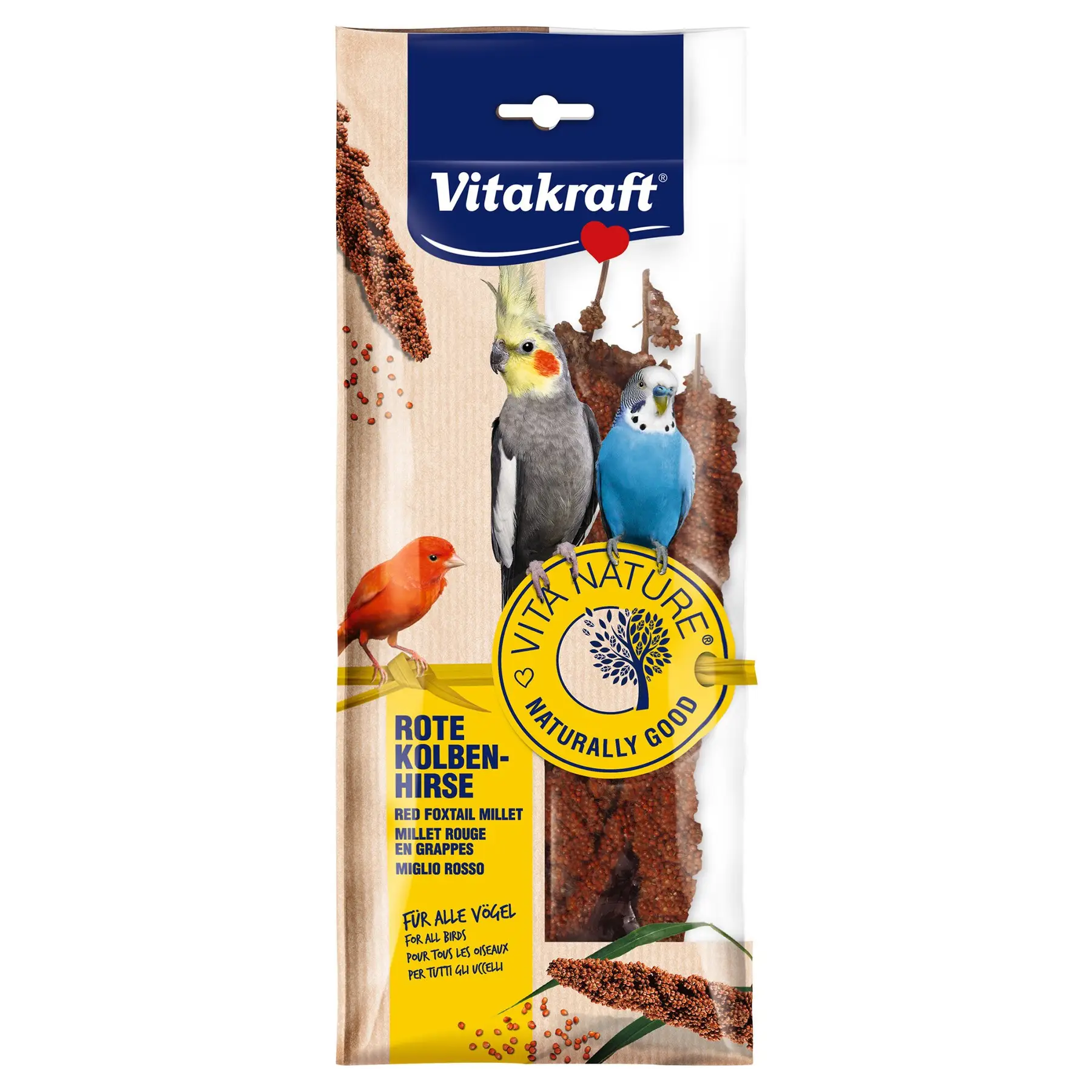 Photos - Bird Food Vitakraft Ласощі для птахів  VITA Nature Red Foxtail Millet, чуміза, 80 г ( 