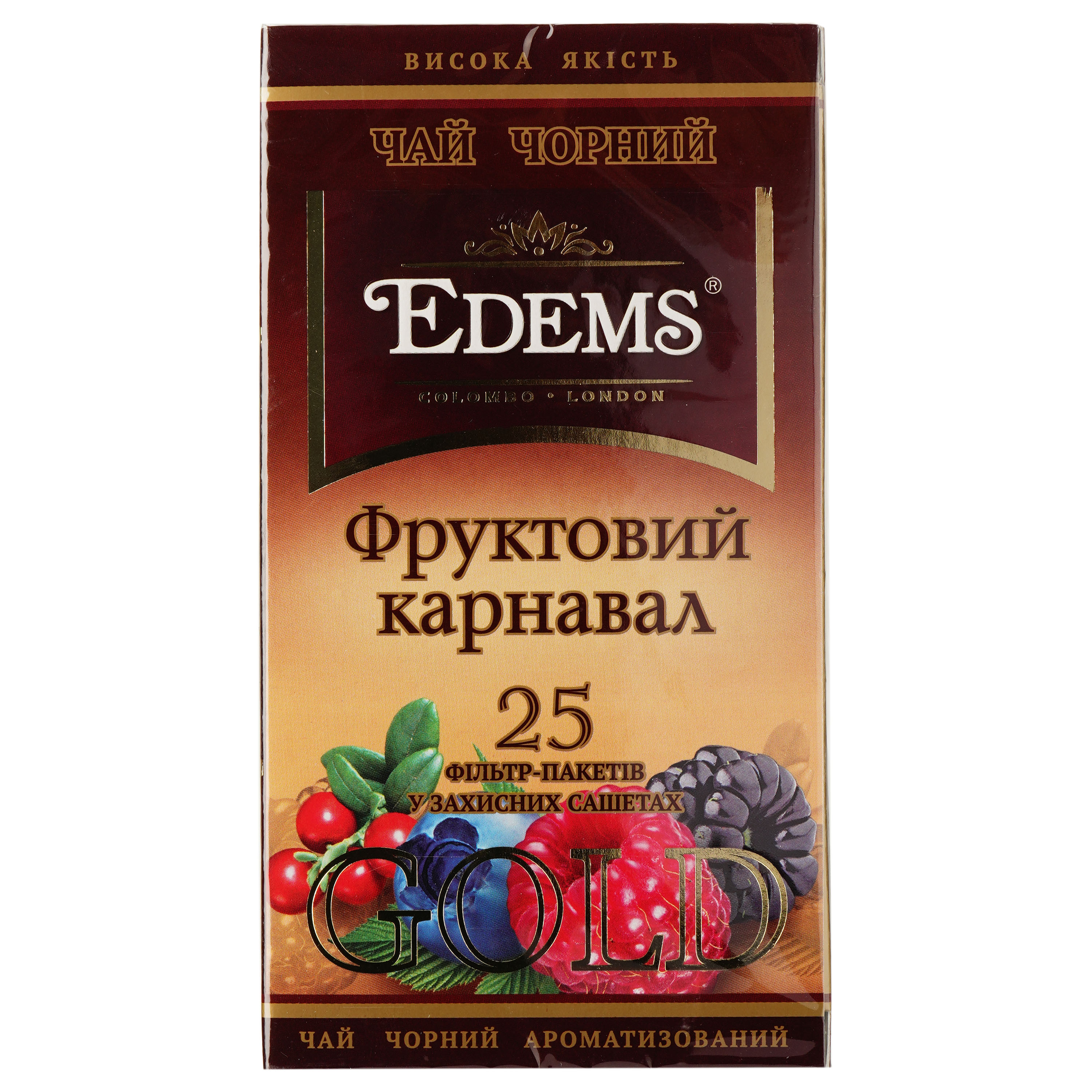 Чай чорний Edems Gold Fruit Carnival, 25 пакетиків (910242) - фото 1