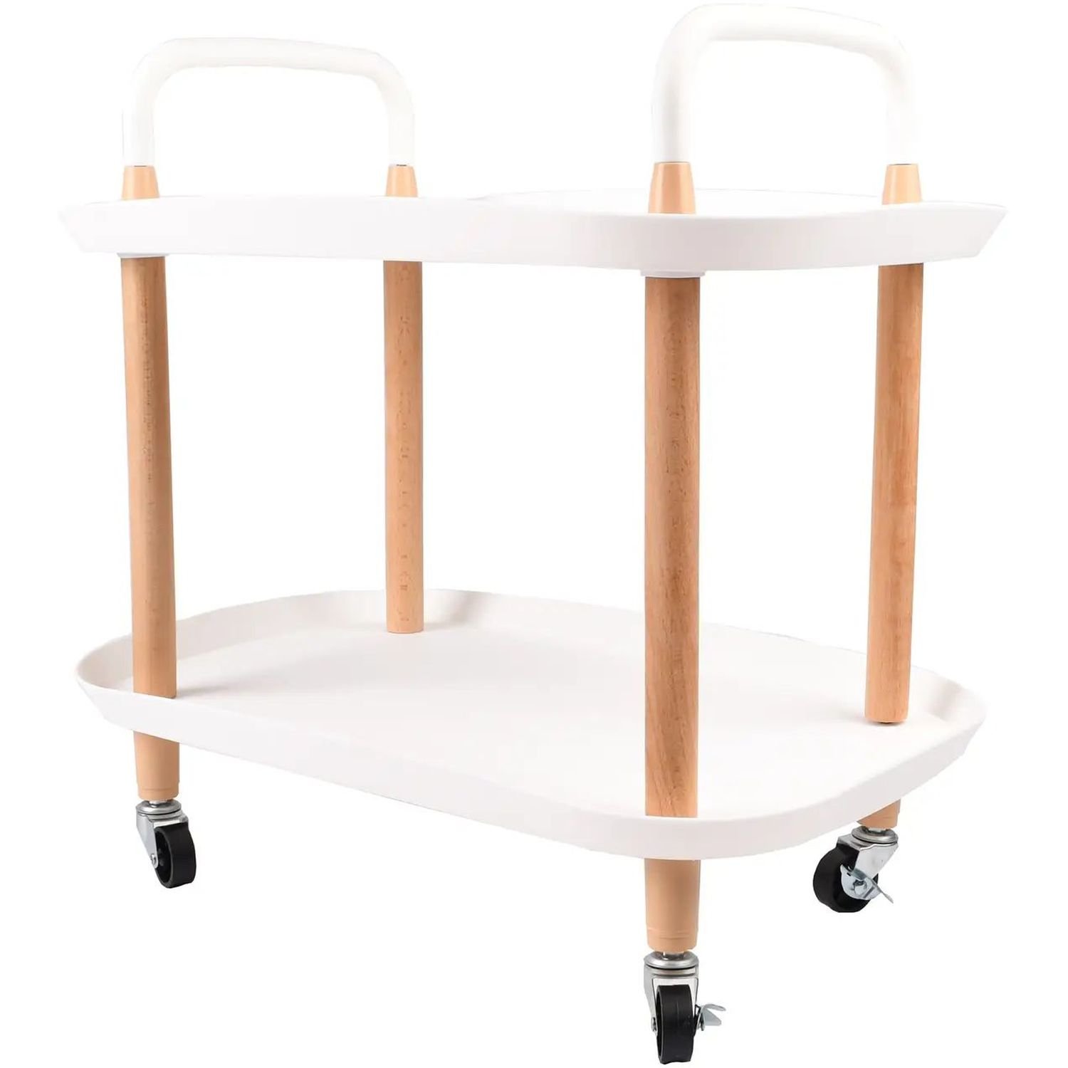 Сервірувальний столик-візок Supretto пересувний прямокутний білий - фото 1