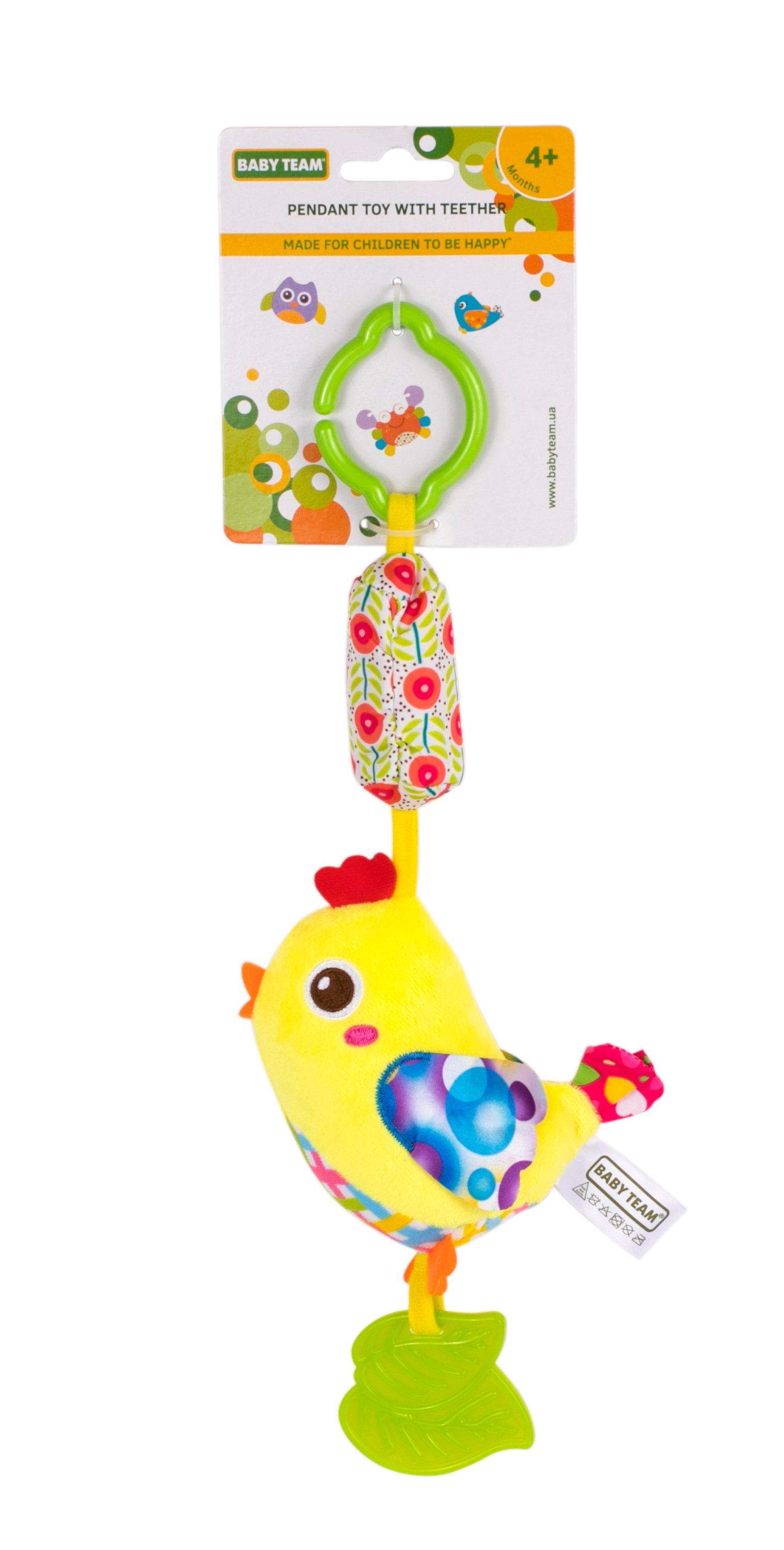 Игрушка-подвеска Baby Team Цыпленок, желтая (8520_курчатко_желтый) - фото 1