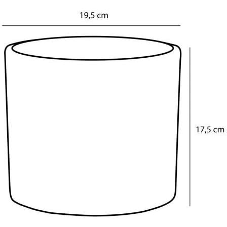 Кашпо Edelman Era pot round,19,5 см, серое (1035839) - фото 2