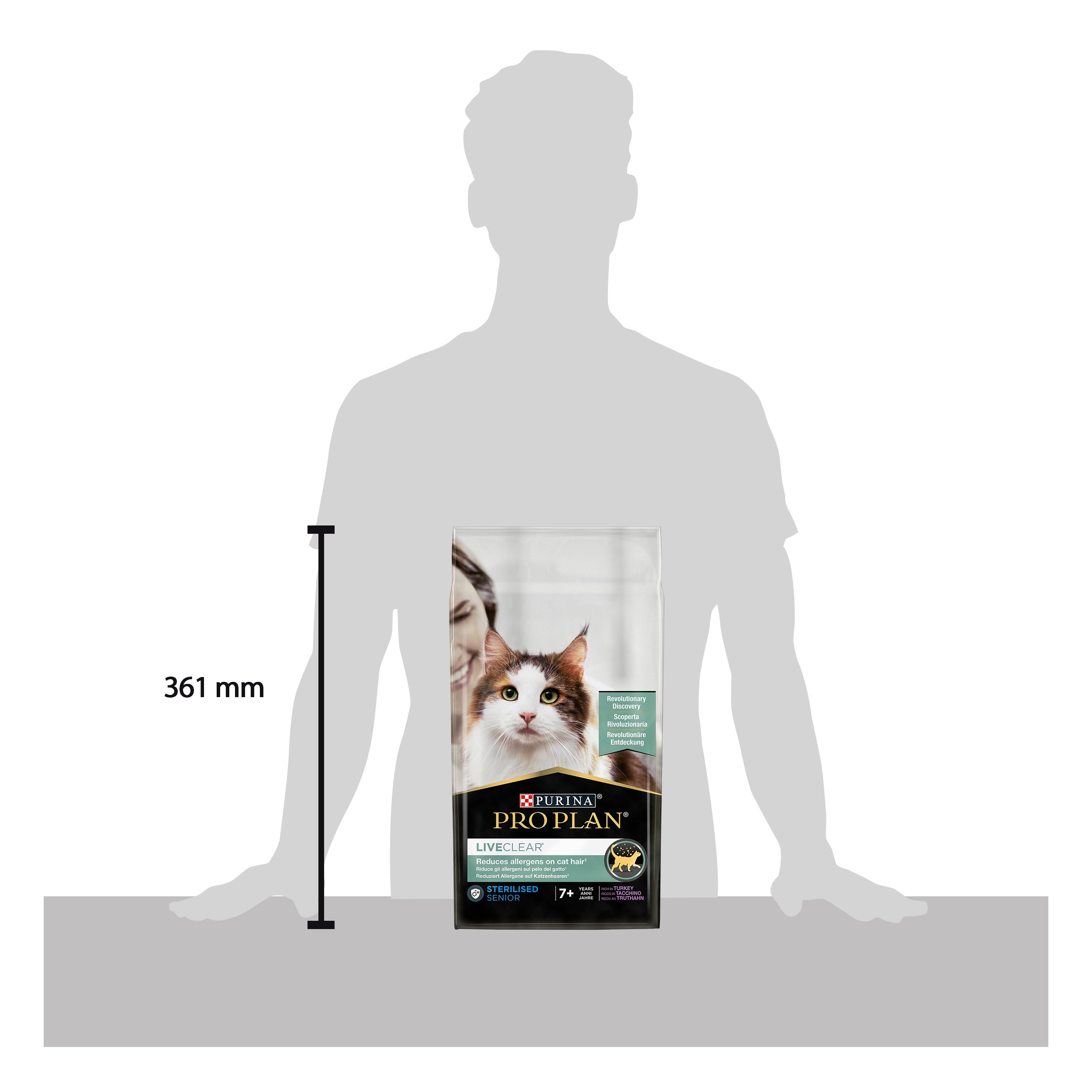 Сухой корм для стерилизованных кошек старше 7 лет Purina Pro Plan LiveClear Sterilised Senior 7+, с индейкой, 1,4 кг (12466177) - фото 4