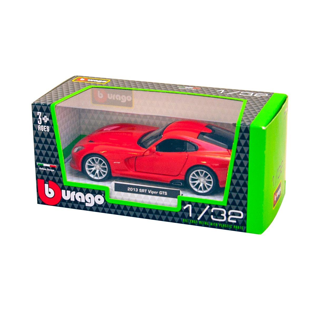 Автомодель Bburago SRT Viper GTS (2013) 1:32 красная (18-43033) - фото 6