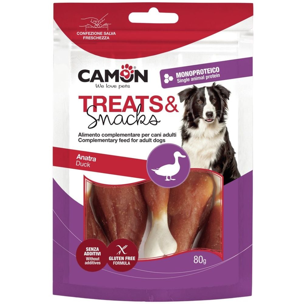 Ласощі для собак Camon Treats & Snacks Качині ніжки 80 г - фото 1